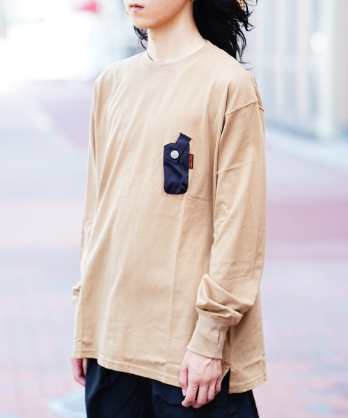 grn(ジーアールエヌ)の「grn outdoor ジーアールエヌ アウトドア HIASOBI CAMPER L/S TEE 火遊び キャンパー ロングTシャツ ロンT(Tシャツ/カットソー・メンズ・ブラック/オリーブ/キャメル・MEDIUM/LARGE/X-LARGE)」の21枚目の写真