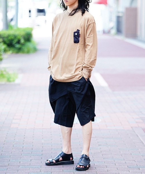 grn(ジーアールエヌ)の「grn outdoor ジーアールエヌ アウトドア HIASOBI CAMPER L/S TEE 火遊び キャンパー ロングTシャツ ロンT(Tシャツ/カットソー・メンズ・ブラック/オリーブ/キャメル・MEDIUM/LARGE/X-LARGE)」の18枚目の写真