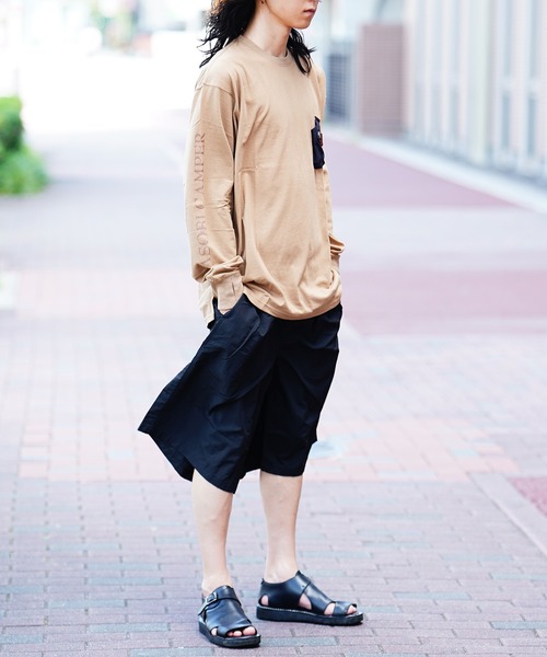 grn(ジーアールエヌ)の「grn outdoor ジーアールエヌ アウトドア HIASOBI CAMPER L/S TEE 火遊び キャンパー ロングTシャツ ロンT(Tシャツ/カットソー・メンズ・ブラック/オリーブ/キャメル・MEDIUM/LARGE/X-LARGE)」の17枚目の写真