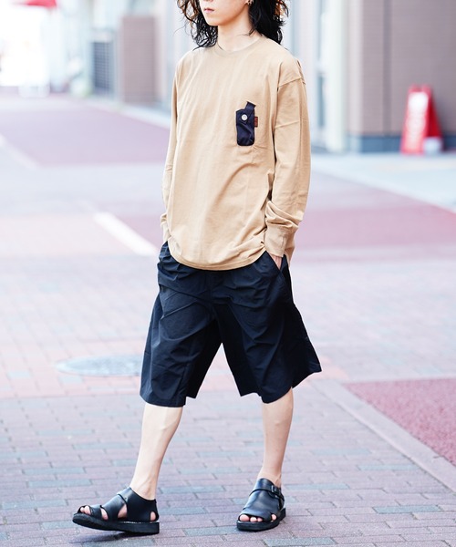 grn(ジーアールエヌ)の「grn outdoor ジーアールエヌ アウトドア HIASOBI CAMPER L/S TEE 火遊び キャンパー ロングTシャツ ロンT(Tシャツ/カットソー・メンズ・ブラック/オリーブ/キャメル・MEDIUM/LARGE/X-LARGE)」の16枚目の写真