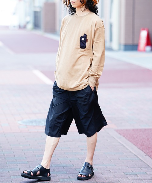 grn(ジーアールエヌ)の「grn outdoor ジーアールエヌ アウトドア HIASOBI CAMPER L/S TEE 火遊び キャンパー ロングTシャツ ロンT(Tシャツ/カットソー・メンズ・ブラック/オリーブ/キャメル・MEDIUM/LARGE/X-LARGE)」の15枚目の写真