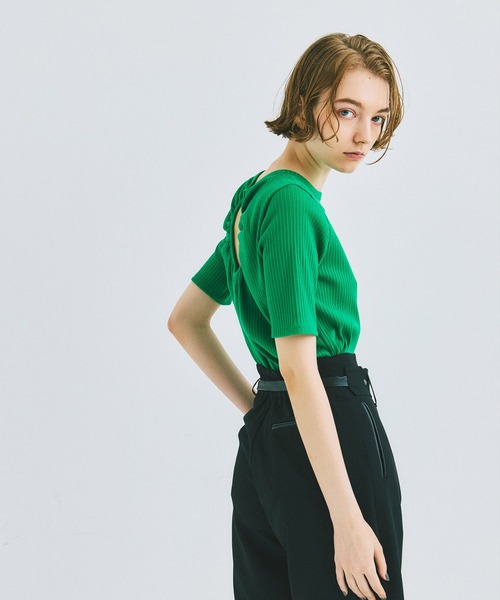 UNITED TOKYO（ユナイテッドトウキョウ）の「beautility　リバーテレコバックギャザートップス（Tシャツ/カットソー・レディース・ブラック/ブルー/グリーン・FREE）」の20枚目の写真