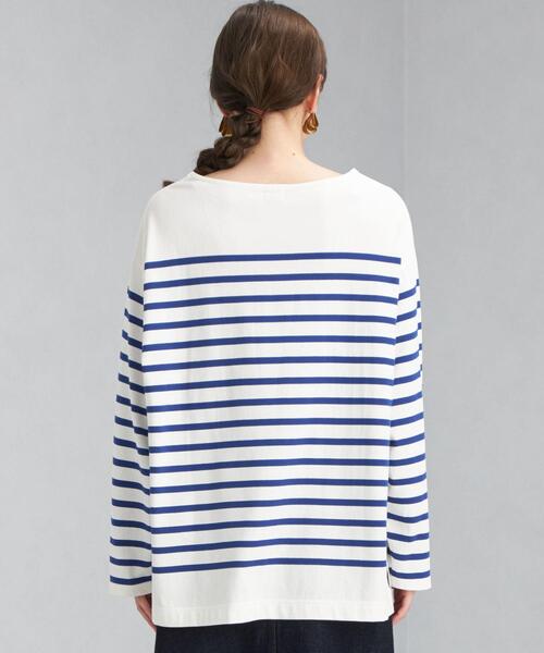 green label relaxing（グリーンレーベルリラクシング）の「パネル ボーダー バスク ロングスリーブ プルオーバー カットソー（Tシャツ/カットソー・レディース・ロイヤルブルー/オフホワイト/ライラック・FREE）」の8枚目の写真