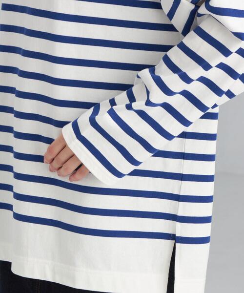 green label relaxing（グリーンレーベルリラクシング）の「パネル ボーダー バスク ロングスリーブ プルオーバー カットソー（Tシャツ/カットソー・レディース・ロイヤルブルー/オフホワイト/ライラック・FREE）」の14枚目の写真