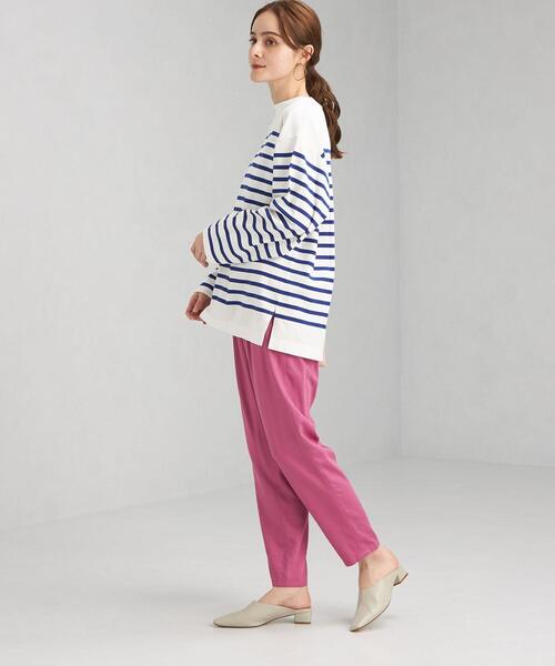 green label relaxing（グリーンレーベルリラクシング）の「パネル ボーダー バスク ロングスリーブ プルオーバー カットソー（Tシャツ/カットソー・レディース・ロイヤルブルー/オフホワイト/ライラック・FREE）」の18枚目の写真