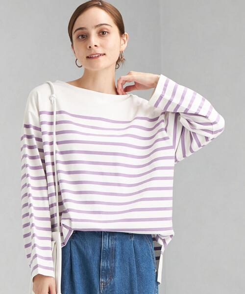 green label relaxing（グリーンレーベルリラクシング）の「パネル ボーダー バスク ロングスリーブ プルオーバー カットソー（Tシャツ/カットソー・レディース・ロイヤルブルー/オフホワイト/ライラック・FREE）」の22枚目の写真