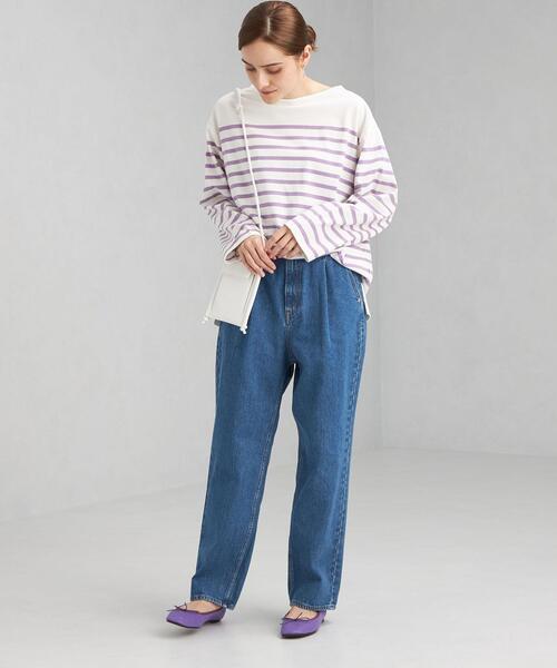 green label relaxing（グリーンレーベルリラクシング）の「パネル ボーダー バスク ロングスリーブ プルオーバー カットソー（Tシャツ/カットソー・レディース・ロイヤルブルー/オフホワイト/ライラック・FREE）」の20枚目の写真