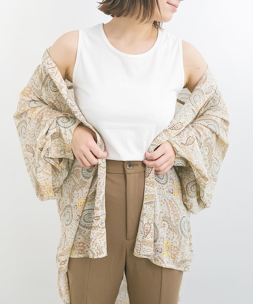 nemne store(ネンネストア)の「逃げ水が映る後開きノースリタンクトップ(タンクトップ・レディース・ブラック/オフホワイト/ミント・F)」の1枚目の写真