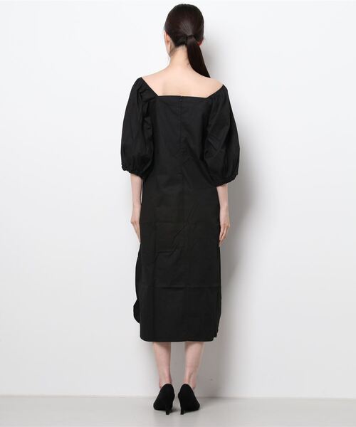 CAMILLE EAU（カミーユオー）の「ボリュームスリーブサックワンピース（ワンピース・レディース・ブラック/アイボリー・MEDIUM）」の10枚目の写真