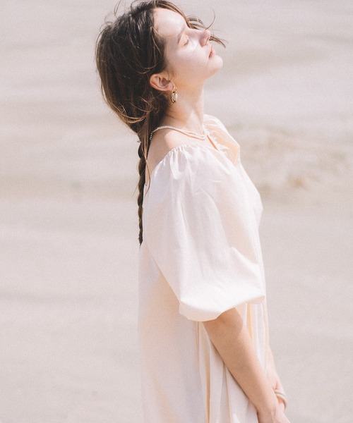 CAMILLE EAU（カミーユオー）の「ボリュームスリーブサックワンピース（ワンピース・レディース・ブラック/アイボリー・MEDIUM）」の11枚目の写真