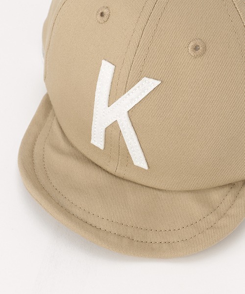 petit main（プティマイン）の「Kids Sim Logo Cap（キャップ・キッズ・ライトグレー/ベージュ/ブルー・52cm/50cm/54cm）」の8枚目の写真