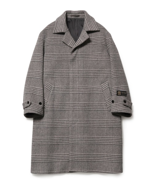 WILD LIFE TAILOR Adam et Rope'（ワイルドテーラーアダムエロペ　）の「【WILD LIFE TAILOR】MANTECO オーバーコート（ステンカラーコート・メンズ・ブラウン/グレー・M/L）」の2枚目の写真