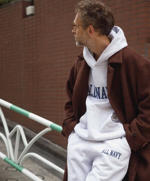 WILD LIFE TAILOR Adam et Rope'（ワイルドテーラーアダムエロペ　）の「【WILD LIFE TAILOR】MANTECO オーバーコート（ステンカラーコート・メンズ・ブラウン/グレー・M/L）」の9枚目の写真