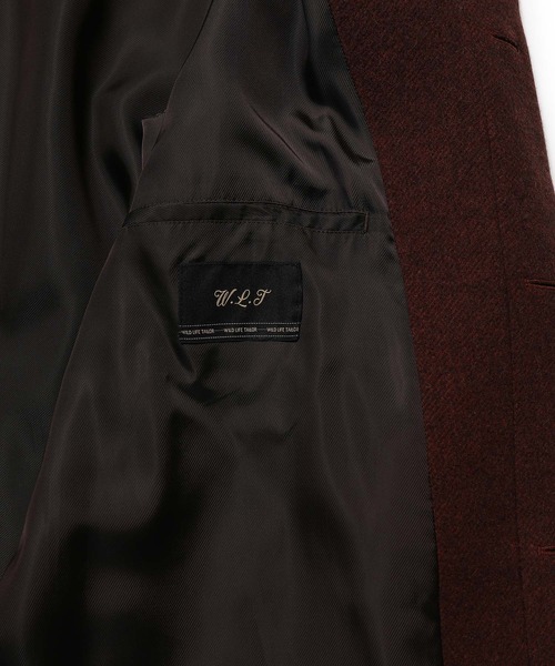 WILD LIFE TAILOR Adam et Rope'（ワイルドテーラーアダムエロペ　）の「【WILD LIFE TAILOR】MANTECO オーバーコート（ステンカラーコート・メンズ・ブラウン/グレー・M/L）」の8枚目の写真