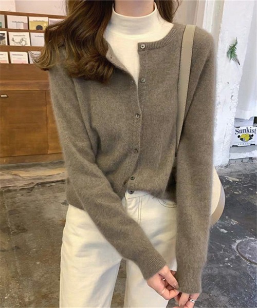 MAISON DE THERESE（メゾン ド テレーズ）の「クルーネックニットカーディガン ノーカラーコート ノーカラージャケット セーター（カーディガン/ボレロ・レディース・A/B/C/D/E/F/G/H/I/J/K/L・FREE）」の6枚目の写真