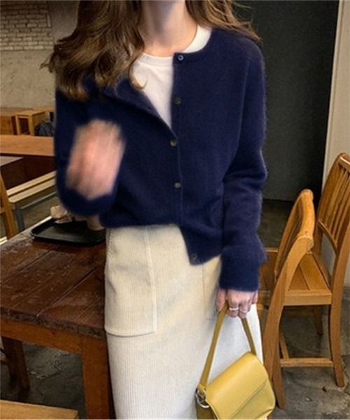 MAISON DE THERESE（メゾン ド テレーズ）の「クルーネックニットカーディガン ノーカラーコート ノーカラージャケット セーター（カーディガン/ボレロ・レディース・A/B/C/D/E/F/G/H/I/J/K/L・FREE）」の8枚目の写真