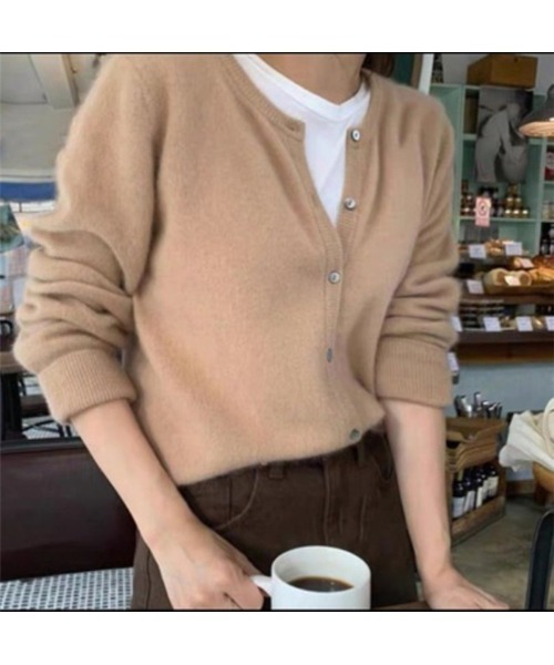 MAISON DE THERESE（メゾン ド テレーズ）の「クルーネックニットカーディガン ノーカラーコート ノーカラージャケット セーター（カーディガン/ボレロ・レディース・A/B/C/D/E/F/G/H/I/J/K/L・FREE）」の9枚目の写真