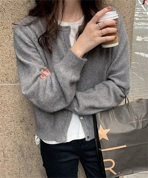 MAISON DE THERESE（メゾン ド テレーズ）の「クルーネックニットカーディガン ノーカラーコート ノーカラージャケット セーター（カーディガン/ボレロ・レディース・A/B/C/D/E/F/G/H/I/J/K/L・FREE）」の19枚目の写真