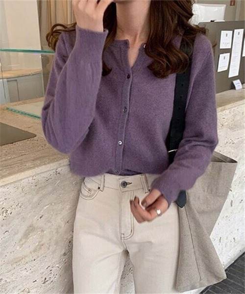 MAISON DE THERESE（メゾン ド テレーズ）の「クルーネックニットカーディガン ノーカラーコート ノーカラージャケット セーター（カーディガン/ボレロ・レディース・A/B/C/D/E/F/G/H/I/J/K/L・FREE）」の14枚目の写真