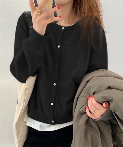 MAISON DE THERESE（メゾン ド テレーズ）の「クルーネックニットカーディガン ノーカラーコート ノーカラージャケット セーター（カーディガン/ボレロ・レディース・A/B/C/D/E/F/G/H/I/J/K/L・FREE）」の20枚目の写真