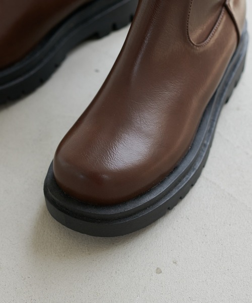 DISCOAT（ディスコート）の「タンクソールロングブーツ（ブーツ・レディース・ブラック/ブラウン・MEDIUM/LARGE）」の6枚目の写真