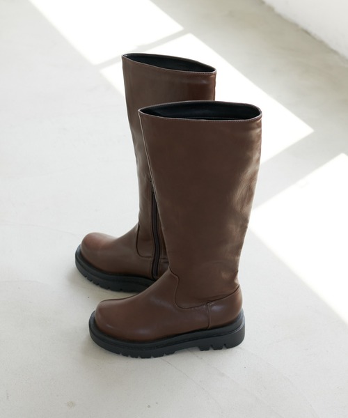 DISCOAT（ディスコート）の「タンクソールロングブーツ（ブーツ・レディース・ブラック/ブラウン・MEDIUM/LARGE）」の14枚目の写真