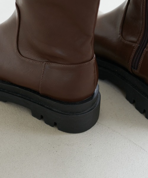 DISCOAT（ディスコート）の「タンクソールロングブーツ（ブーツ・レディース・ブラック/ブラウン・MEDIUM/LARGE）」の10枚目の写真