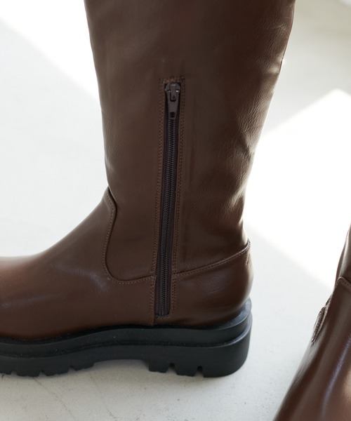 DISCOAT（ディスコート）の「タンクソールロングブーツ（ブーツ・レディース・ブラック/ブラウン・MEDIUM/LARGE）」の12枚目の写真