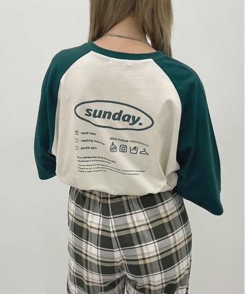 apres jour（アプレジュール）の「ラグランTシャツ【ZOZOTOWN限定アイテム】（Tシャツ/カットソー・レディース・ネイビー/グリーン/マスタード・X-LARGE/フリー）」の8枚目の写真