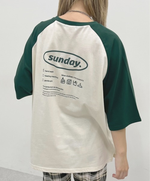 apres jour（アプレジュール）の「ラグランTシャツ【ZOZOTOWN限定アイテム】（Tシャツ/カットソー・レディース・ネイビー/グリーン/マスタード・X-LARGE/フリー）」の9枚目の写真