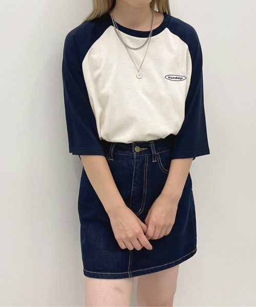 apres jour（アプレジュール）の「ラグランTシャツ【ZOZOTOWN限定アイテム】（Tシャツ/カットソー・レディース・ネイビー/グリーン/マスタード・X-LARGE/フリー）」の13枚目の写真