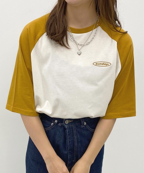 apres jour（アプレジュール）の「ラグランTシャツ【ZOZOTOWN限定アイテム】（Tシャツ/カットソー・レディース・ネイビー/グリーン/マスタード・X-LARGE/フリー）」の22枚目の写真