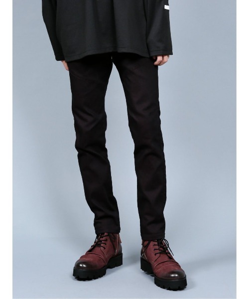 semantic design(セマンティックデザイン)の「セマンティックデザイン/semantic design ストレッチ裏カラー スキニーパンツ(チノパンツ・メンズ・ホワイト/ワインレッド・X-LARGE/S/MEDIUM/LARGE)」の2枚目の写真