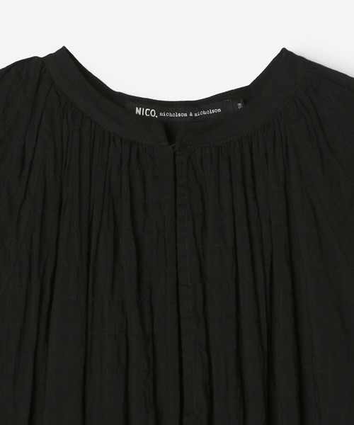 nicholson and nicholson(ニコルソンアンドニコルソン)の「【nicholson and nicholson】〈別注〉ギャザーシャツドレス SOLID WOMEN(ワンピース・レディース・ブラック・38)」の9枚目の写真