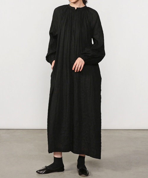 nicholson and nicholson(ニコルソンアンドニコルソン)の「【nicholson and nicholson】〈別注〉ギャザーシャツドレス SOLID WOMEN(ワンピース・レディース・ブラック・38)」の14枚目の写真