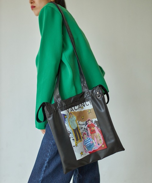 VACANCY（ヴァカンシー）の「【Akari Kuramoto×VACANCY】コラボコラージュイラストマルチトート（トートバッグ・レディース・ブラック・FREE）」の19枚目の写真