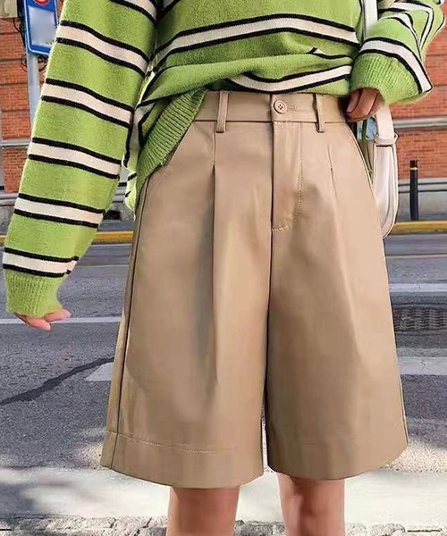 フェイクレザーハーフパンツ(グリーン)fakeleather halfpants