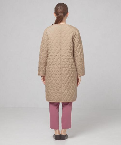 closet story（クローゼットストーリー）の「＜closet story（クローゼットストーリー）＞キルティング ノーカラー コート（ノーカラーコート・レディース・ブラック/ベージュ・FREE）」の8枚目の写真
