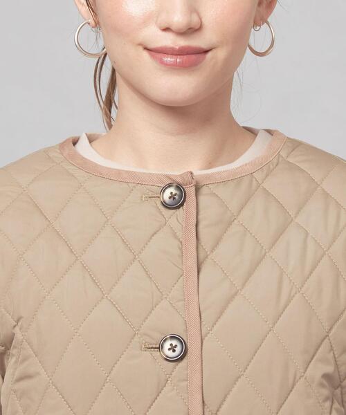 closet story（クローゼットストーリー）の「＜closet story（クローゼットストーリー）＞キルティング ノーカラー コート（ノーカラーコート・レディース・ブラック/ベージュ・FREE）」の10枚目の写真