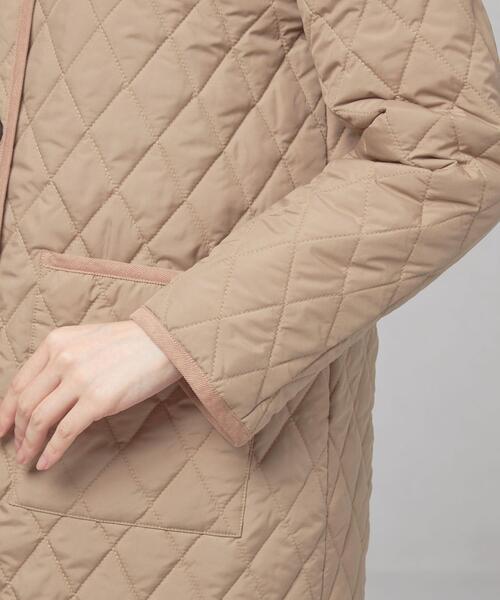 closet story（クローゼットストーリー）の「＜closet story（クローゼットストーリー）＞キルティング ノーカラー コート（ノーカラーコート・レディース・ブラック/ベージュ・FREE）」の15枚目の写真