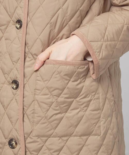 closet story（クローゼットストーリー）の「＜closet story（クローゼットストーリー）＞キルティング ノーカラー コート（ノーカラーコート・レディース・ブラック/ベージュ・FREE）」の12枚目の写真