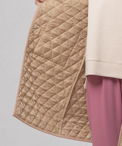 closet story（クローゼットストーリー）の「＜closet story（クローゼットストーリー）＞キルティング ノーカラー コート（ノーカラーコート・レディース・ブラック/ベージュ・FREE）」の5枚目の写真