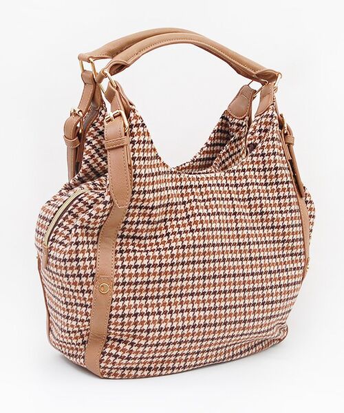 Sac sens（サックセンス）の「チェックセミショルダー（ショルダーバッグ・レディース・ベージュ/ブラック・ﾌﾘ-）」の6枚目の写真