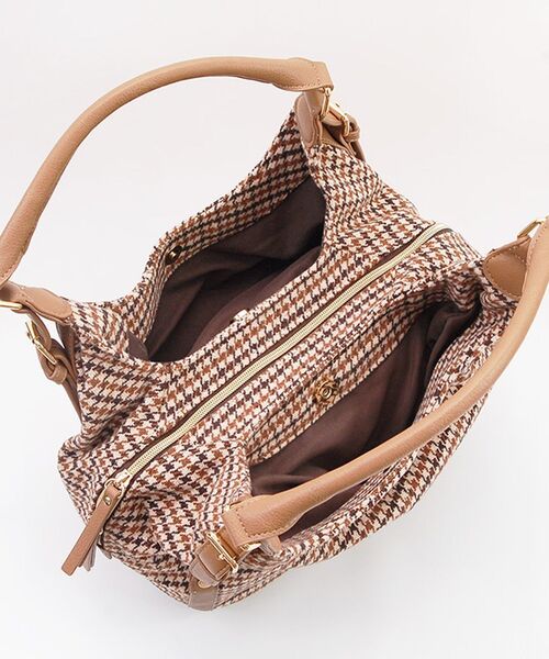 Sac sens（サックセンス）の「チェックセミショルダー（ショルダーバッグ・レディース・ベージュ/ブラック・ﾌﾘ-）」の3枚目の写真