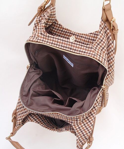 Sac sens（サックセンス）の「チェックセミショルダー（ショルダーバッグ・レディース・ベージュ/ブラック・ﾌﾘ-）」の5枚目の写真