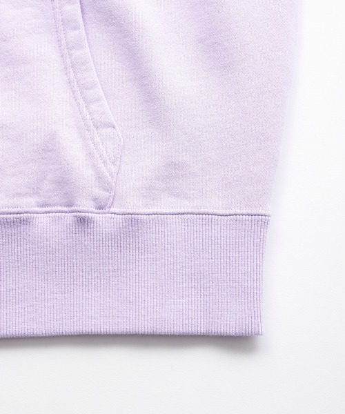 X-girl(エックスガール)の「FLOWERS LOGO SWEAT HOODIE(パーカー・レディース・ライトパープル/オリーブ/チャコール・S/XL/M/L)」の11枚目の写真