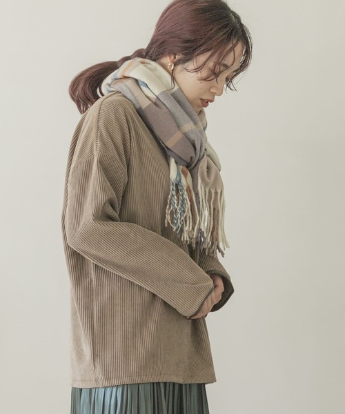 ITEMS URBANRESEARCH(アイテムズ アーバンリサーチ)の「チェックストール(ストール/ショール・レディース・グレー/パープル/ブルー・ONE)」の3枚目の写真