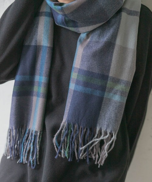 ITEMS URBANRESEARCH(アイテムズ アーバンリサーチ)の「チェックストール(ストール/ショール・レディース・グレー/パープル/ブルー・ONE)」の16枚目の写真