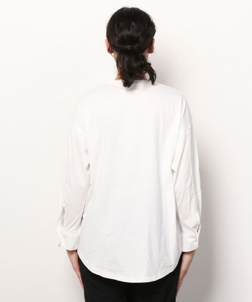 Figments（フィグメンツ）の「カフスロンT（Tシャツ/カットソー・レディース・ブラック/ホワイト・FREE）」の16枚目の写真