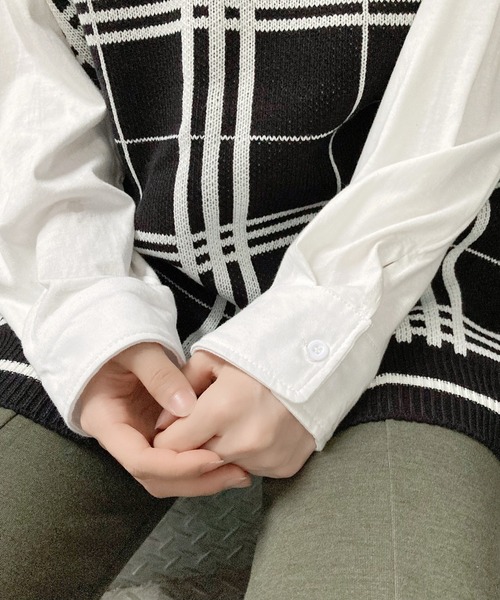 Figments（フィグメンツ）の「カフスロンT（Tシャツ/カットソー・レディース・ブラック/ホワイト・FREE）」の11枚目の写真